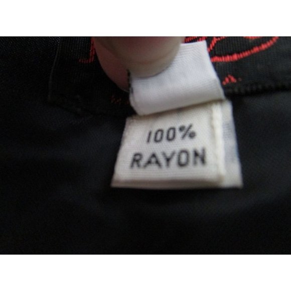 Vintage Emerald Green Black Scale Floral Damask Cocktail Formal by Moza USA Made - Picture 12 of 12